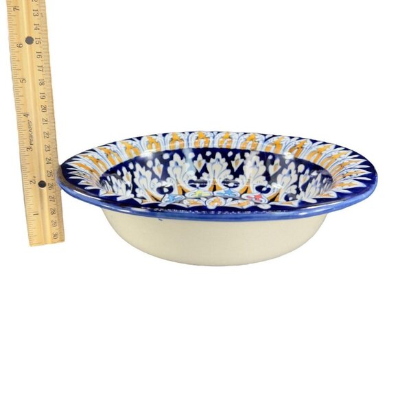 Hand Made Polish Pottery Bowl Dish Poland Ceramic Colorful Pattern Hand Painted - Picture 6 of 12